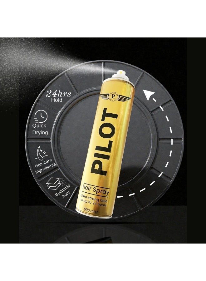 بايلوت بخاخ تثبيت الشعر بايلوت 600 مل – تثبيت طويل الأمد حتى 24 ساعة، لمسة صالون احترافية - Image 3